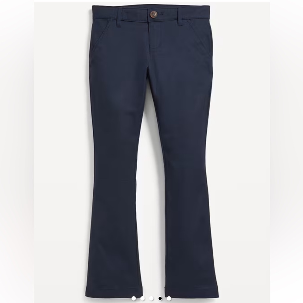 🆕 Old Navy Girls School Uniform Boot Cut Pants Blue Size 16